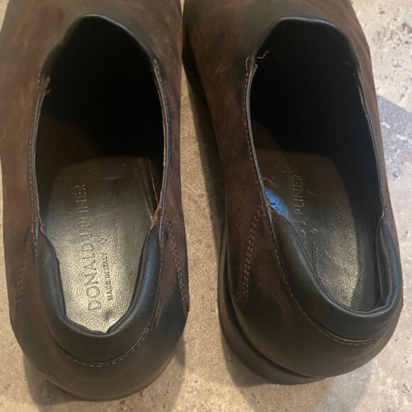 Donald Pliner Rex Brown Nubuck Slip-On 10.5 Men's Dress Shoes - Picture 6 of 9
